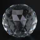 Faceted Crystal Ball Clear Cut Glass Ball 60/80mm Crystal Ball Prism Glass Translucent Faceted Gazing Ball Sphere Prisms Home Hotel Decor Hardware Fittings (80mm/3.15in)