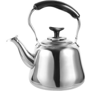 Luxshiny Whistle Teakettle 1 Liter Stainless Steel Stove Top Water Kettle with Filter Screen for Boiling Water and Tea Brewing