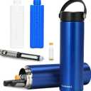 Insulin Cooler Travel Case TSA Approved, Refrigerated Medicine Case with Ice Packs, 60H 3 Pens Medicine Travel Cooler for Diabetes, Medication Organizer for Diabetic Supplies Carrying (Blue)