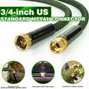 Garden Hose 50ft - Lightweight Water Hose, with 10-Pattern Nozzle, Triple-Layer Construction, All-Weather Hose,Flexible and Anti-Kink, Durable for Watering, Outdoor Use