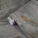 Marble Contact Paper Peel and Stick for Kitchen Countertop, Gray and Gold Wallpaper Removable Self Adhesive Vinyl Waterproof Roll 15.7118" for Cabinets Countertops Wall Covering Easy to Clean