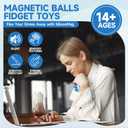 Magnetic Sensory Balls Fidget Toys for Adults&Teens, Stress Relief Silicone Sensory Toys for Autism ADHD Anxiety, Fun Textures Gadgets,Office Desk Toy,Easter Basket Stuffers for Teens Women Men Gift