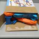 Hot Wheels Toy Car Track Set, Deluxe Building Box with Motorized Booster, 1:64 Scale Vehicle, Speed Snap Track, Boosted Jump Speedway