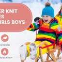 Clothclose 4 Pairs Kids Winter Gloves for Boys Girls, Warm Winter Glove for Kids, Knit Toddler Kid Gloves, Soft Kid Mittens (4 Pack, Black & Grey & Beige & Pink)