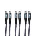 USB C to USB C Cable 4ft, 3 Pack Type C to C Charger Cable Fast Charging 60W Braided C to C for iPhone 16 15 Pro Max, MacBook Pro/Air, Galaxy S24 Ultra S23, iPad Pro (Grey)