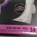 Kotex Ultra Thin Overnight Pads with Wings, Extra Heavy Absorbency, 34 Count