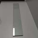 Fab Glass and Mirror Rectangle Floating Glass Shelf Kit Tempered 3/8" Thick with 2 Free Chrome Brackets, 12" L x 42" W