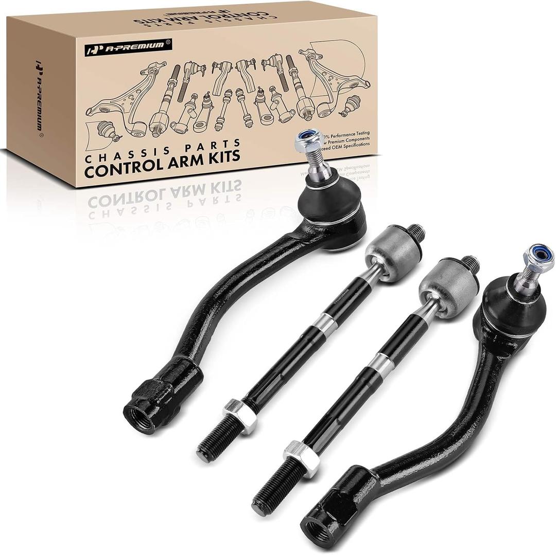 A-Premium Set of 4, Front Inner Outer Tie Rod End Kit, Compatible with Kia Forte 2014-2018, Forte Koup 2014-2017, Forte5 2014-2018