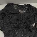 Everbellus Women Sexy Deep v Neck Bodysuit Tops Long Sleeve Lace Top Elegant Going Out Outfits, XL