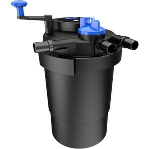 Three seconds Bio Pressure Pond Filter with 13W Cleaning Light, 1840GPH/7000L Koi Pond Filter, Pond Filters for Outdoor Ponds Ornamental Pond up to 2000 Gallons or Fish Pond up to 1000 Gallons
