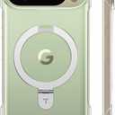 TORRAS Slim Magnetic Stand for Google Pixel 10 Pro Case/Pixel 10 Case Clear, Ultra Thin Open Edge Design, Never Yellowing, Fit for MagSafe with Kickstand, Caseless Touch Grip Ostand Case, Clear