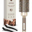 AIMIKE Round Brush for Blow Out, Medium Round Hair Brush Nano Thermal Ceramic & Ionic Tech, for Blow Drying & Styling, Curling and Shine - 2.9 inch Barrel w/Boar Bristles