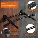 Pull Up Bar Wall Mounted - Multifunctional Wall Mounted Pull Up Bar for Home Gym, Workout Strength Training Equipment, Chin-Up Bar with 2 Suspension Anchors