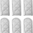 New Star Foodservice 32246 Silicone Pan Handle Sleeve Holder, Silver, Set of 6