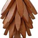 GorinsKani 4PCS Wooden Trivets for Hot Dishes,Heat-Resistant Table Mat Set,Wooden Christmas Tree Coasters for Hot Pots and Pans Christmas Decorations Gift for Women, Kitchen Gifts (Walnut)