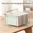 SUNEE Hanging File Folder Frame, Letter Size Files Holder Bars,17.5 Inches, Set of 2