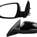 Dasbecan Driver Left Side Door Mirror Compatible with Kia Optima 2014 2015 with Power Glass | Heated | Turn Signal | Manual Folding | Painted Outside Door Mirror KI1320175 876104C501 6Pins Black