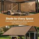 90% Shade Cloth, Waterproof and Breathable Mesh Shade with Built-in Eyelets for Easy Installation. Suitable Shade Cloth for Garden, and More. Mocha. 10 x 20 FT (3 x 6 M)