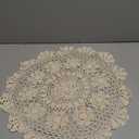 Beige Handmade Crochet Cotton Table Cloth Lace Doilies Round Lace Tablecloths 18 Inches.