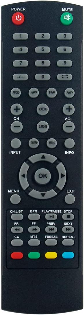 Replacement Remote Control Applicable for RCA TV RTU6549-C RLDED3258A RTU5820 RTU5540-B RTU7877 RLDED5098-B-UHD RLED4016A-H RTU4253 RT1970-B RT1970B RTU7074 RLED2446 RTU4921 RTU4300 RT4038 RTU4853