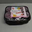 6 Size Hair Rollers for Women, 62 Pcs Rollers Hair Curlers for Blowout Look Long Medium Short Hair, Jumbo Large Medium Small Self Grip Curlers with 36 Roller 24 Clips 1 Storage Bag (Pink+Black)