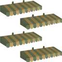 Boao 4 Pack Circus Awning Decoration 3D Stripe Cardboard Awning Carnival Wall Decor Circus Party Favors for Lemonade Stand Bakery Ice Cream Truck Bulletin Board Decor(Green)