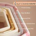 Genrenyen Portable Bathtub for Adult 47" Large Foldable No Installation Bath Tub for Shower Stall, Bathroom Hot SPA Soaking Standing Tub, Collapsible Plunge Bathtub (Pink, 47.2"21.6"19.6")
