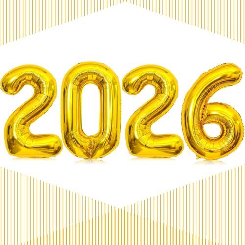 2026 Balloons 32 INCH Gold,Giant GOLD 32 Inch 2026 Balloons for 2026 New Year Eve Party Supplies,Gold 2026 Happy New Year Decorations, Christmas, Graduations
