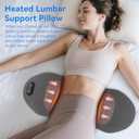3 in 1 Lower Back Massager - Electric Lumbar with Heat, Vibration, Traction,Adjustable Height for Bed and Chair,Smooth Spine Lumbar Support Pillow for Lower Back Pain Relief,Deep Tissue Relaxation