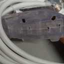 YOJOE 3-Outlets Indoor Outdoor Extension Cord with Lighted End, 3 Prong 13A Weatherproof Power Cord, 16 Gauge Heavy Duty 8 ft White Extension Cord Multiple Outlets, 16/3 SJTW UL Listed