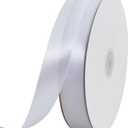 TONIFUL 1 Inch x 100yds White Satin Ribbon, Thin Solid Color Satin Ribbon for Gift Wrapping,Halloween, Hair Bows Making, Wedding Party Decoration, Sewing, Invitation Cards, Floral Bouquets, Christmas