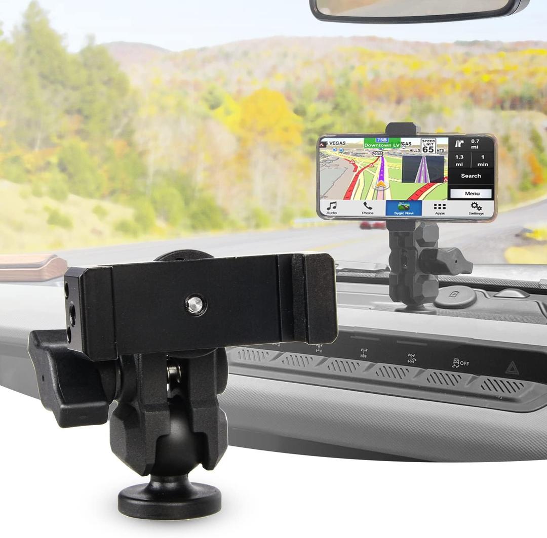 OMU Bronco Dashboard Cell Phone Mount,All-Metal Structure,360 Adjustment Phone Holder Suitable for Ford Bronco Accessories 2022 for All Smartphones(Not Sports,Non-Destructive Installation