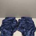 2 Pack Satin Cervical Pillowcases (Only Pillowcase), Silky Butterfly-Shaped Contour Pillow Cover Cervical Neck Pillow Case with Zipper for Side Back Stomach Sleepers (Navy Blue, Queen Size)