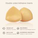 2 x Lolaura Double Sided Sticky Bra Inserts - Push Up Bra Pads, Invisible Lift Enhancers for Swimsuits, Bikini & Backless Dresses