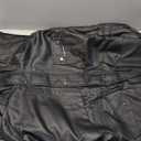 BEST SOUTH Men's Faux Leather Jacket Long Winter Coat Motorcycle Warm Casual Bomber Hood (Black, XXXL)