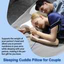 Sleeping Cuddle Pillow for Couple, Memory Foam Arched U-Shaped Arm Hole Pillow, Providing Comfort and Support in Travel Rest Office and Bed