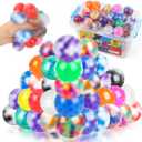 VESPRO 80Pack Stress Balls for Adults, Squishy Toys, Bulk Squishy Squeeze Balls Fidget Toys, Anxiety and Stress Relief Ball for Adults, Party Favors, Birthday Gift and Goodie Bag Stuffers