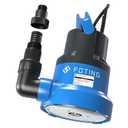 FOTING 1/2HP Submersible Water Pump with Stainless Steel Base - Removes Water to 0.04" Depth, 2450GPH Portable Sump Pump for Puddles, Pools, Boats, Gardens & Ponds - 10Ft Cord Included