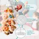4 Tier Rotatable Donut Stand with 22 Pegs, Acrylic Dessert Table Display for Doughnuts, Bagels, Cupcakes, Donut Tower Stand for Birthday Wedding Party Baby Shower Christmas 9.84 x 16.93in