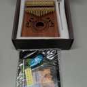 Kalimba 17 Key Thumb Piano, Portable Mahogany Mbira Finger Piano with Instruction, Carrying Bag, Tune Hammer, Holiday Gift for Kids, Light Brown - Musical Instruments for Kids