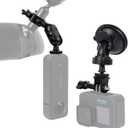 PellKing Dash GoPro Mount Rear View Mirror Holder Suction Cup Kit with Compatible with Insta360 X5/X4/X3,One R,Rs,GoPro 11,10,9,8,7,6,5 etc and Other Action Cameras