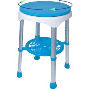 Carex Easy Swivel Bath Stool and Bathtub Stool - Shower Stool, Adjustable Rotating Bath Seat and Shower Chair for Elderly with Storage Tray, Shower Stools For Seniors