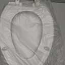 Bemis Aurora Slow Close Toilet Seat, Easy Clean Hinges and Adjustable Perfect Fit Plastic Seat, Made in USA, Elongated, White