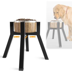 SHAINFUN Dog Bowl Stand for Large Dogs, Adjustable Elevated Dog Bowl Fits 7-10.6" Bowls, Height 11'' , Single Dog Bowl Food Stand Feeder(Bowl not Included) Easy Disassembly, for Medium and Large Dogs