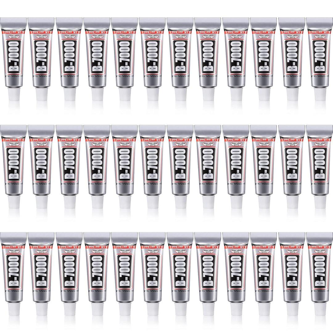 40 Pieces B-7000 Adhesive Multi-Function Glues Paste Adhesive in 3ml for DIY Craft Glass, Wooden, Manicure, Jewelry Making Supplies