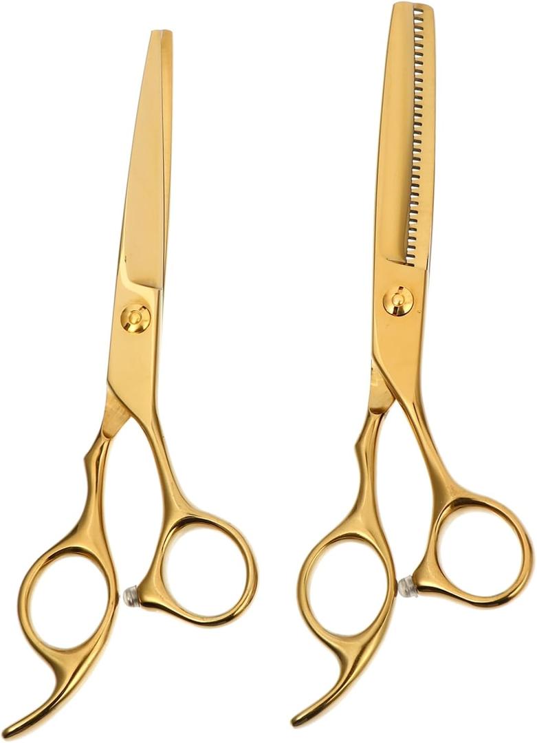 2pcs Hair Scissors Professional Stainless Steel Scissors Set Hair Cutting for Stylist