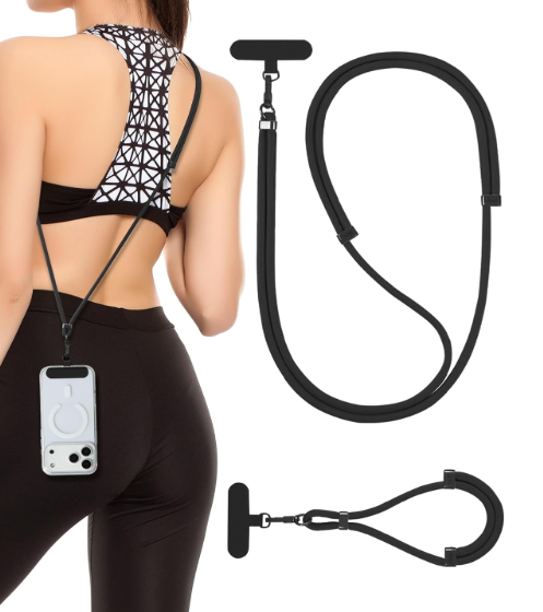 VVAAGG Cell Phone Lanyard for iPhone: Crossbody Phone Strap Adjustable Neck Wrist Strap Anti Theft Long Lanyard Travel Essential for Women Most iPhone and Android Smartphones