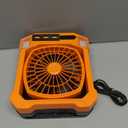 Camping Fan Battery Powered & Solar Powered, Portable Solar Fan 10000mAh Rechargeable Outdoor Fans with Light, Quiet Cordless Fans for Tent, RV, Emergency, Hiking, Power Outage, Desk, Survival Kit
