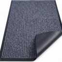 Commercial Floor Mat 3'x5' Grey Heavy Duty Rubber Entrance Rug