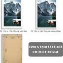 Hongkee 12x18 Frame Set of 3 - Display 11x17 Photo with Mat or 12 x 18 Poster without Mat, Wall Mounting Horizontal and Vertical, White